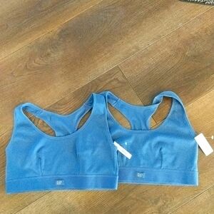 Lot of 2 GapBody NWT size M Rib Racerback bralettes  blue
